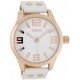 OOZOO Timepieces 45mm White Leather Strap C1150